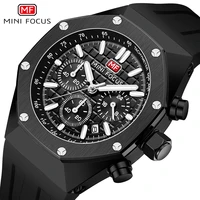 mini focus business quartz wristwatch mens 3 dials design multifunctional watch waterproof luminous casual clock black