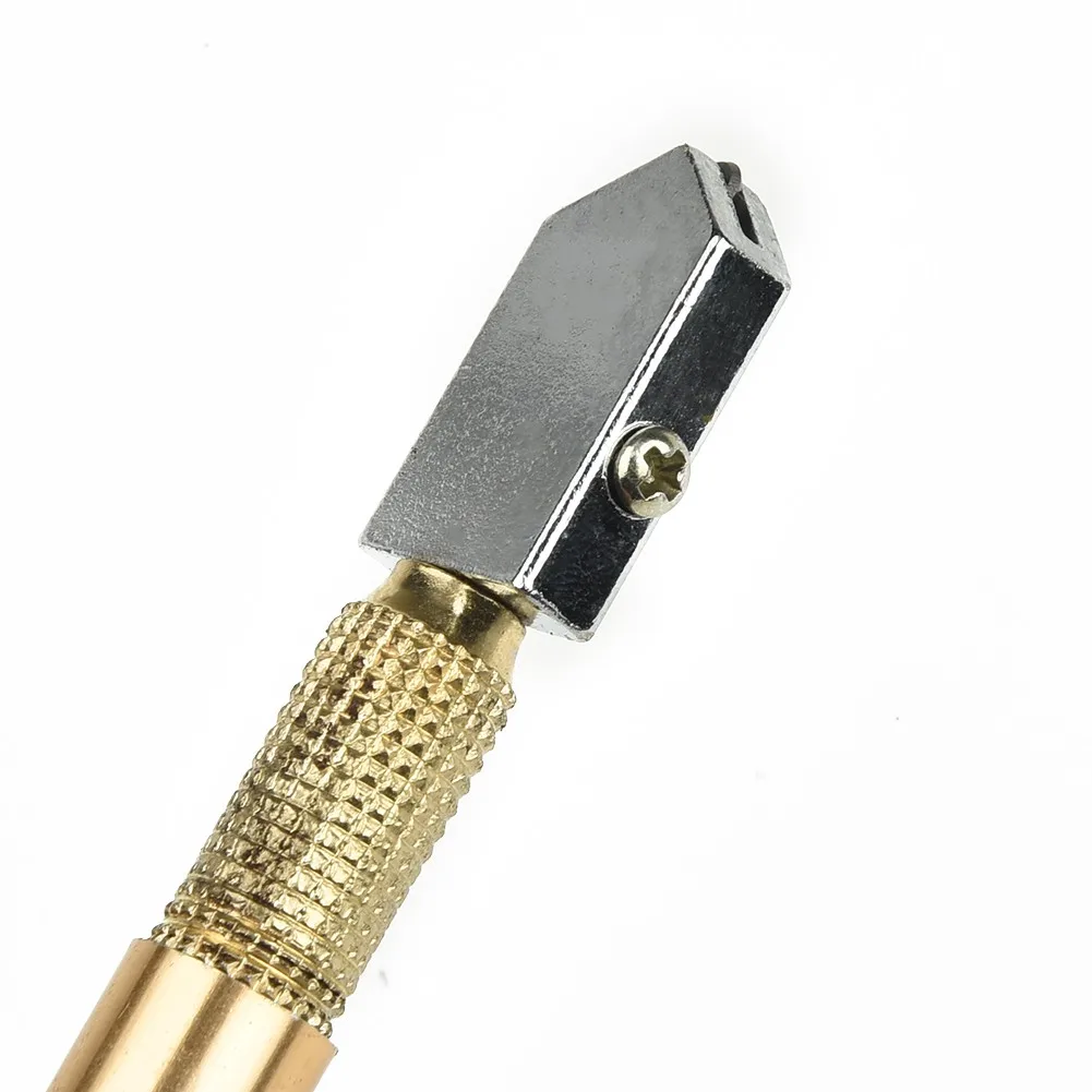

Glass Cutter Diamond Cutter Head Steel Blade Cutting Tool Oil Supply Anti-skid Metal Handle 175mm For Manual Tool Cutting