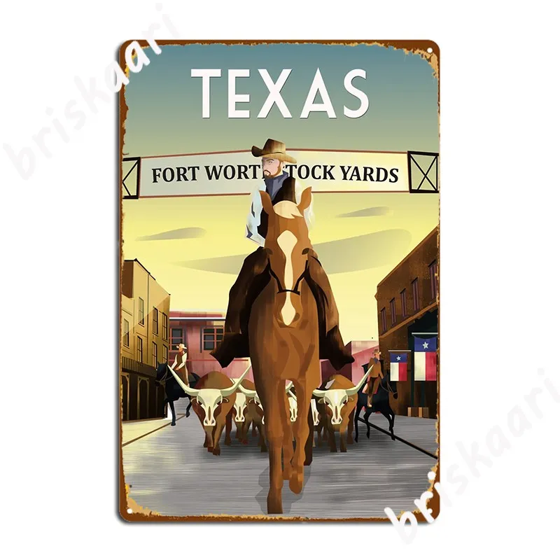 

Постер Texas Fort Worth stockyard, металлический знак, классические пластины, пещера, паб, Клубная вечерние, оловянные плакаты