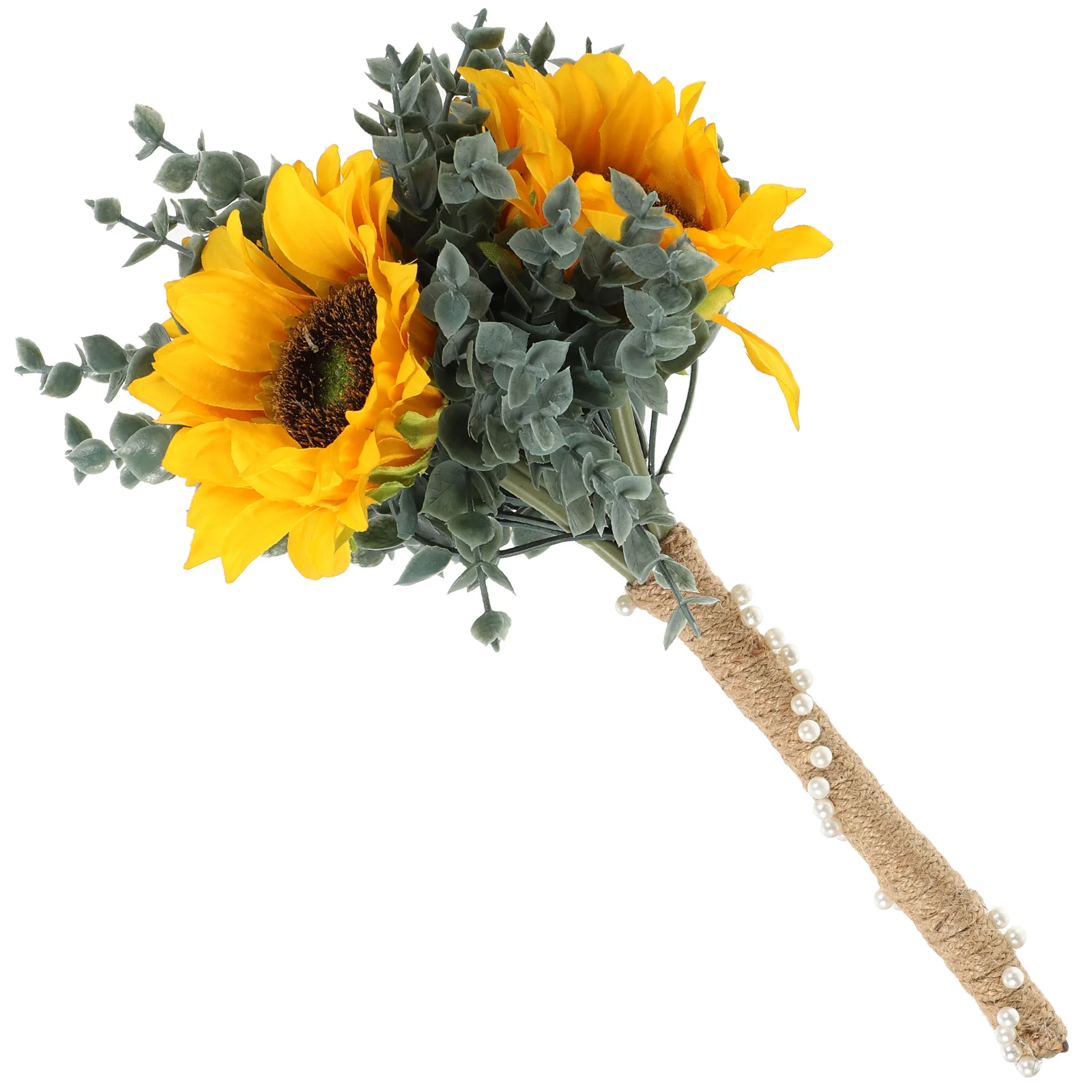 

Bouquet Bride Simulated Sunflower Bridal Lifelike Wedding Hold Hand Artificial Prop