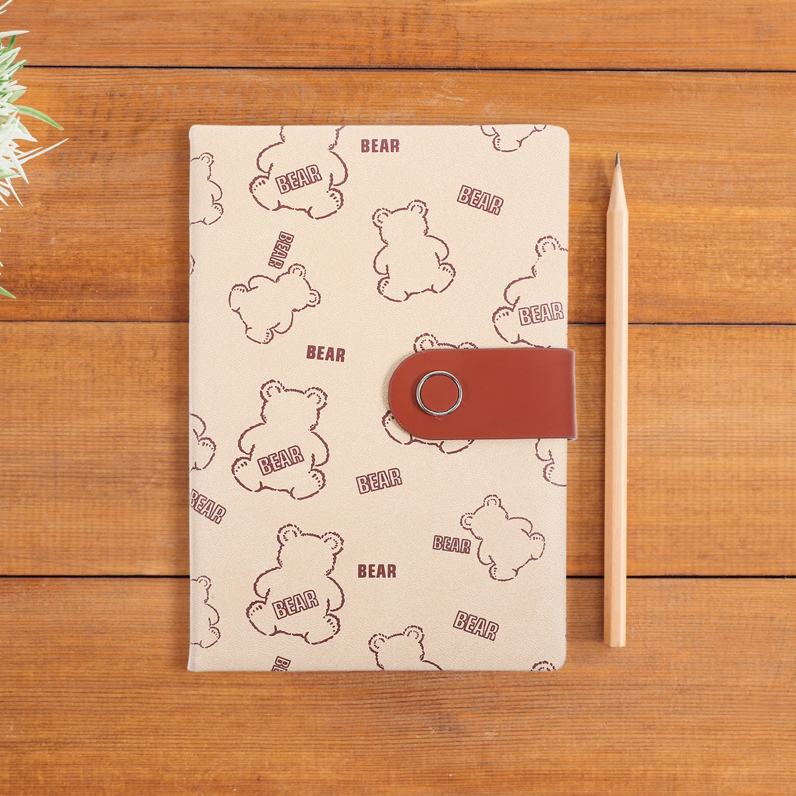 

Bear Pattern Daily B6 Notebook Multi-function Notepad Business Writing Notebook Office Schedule Planner