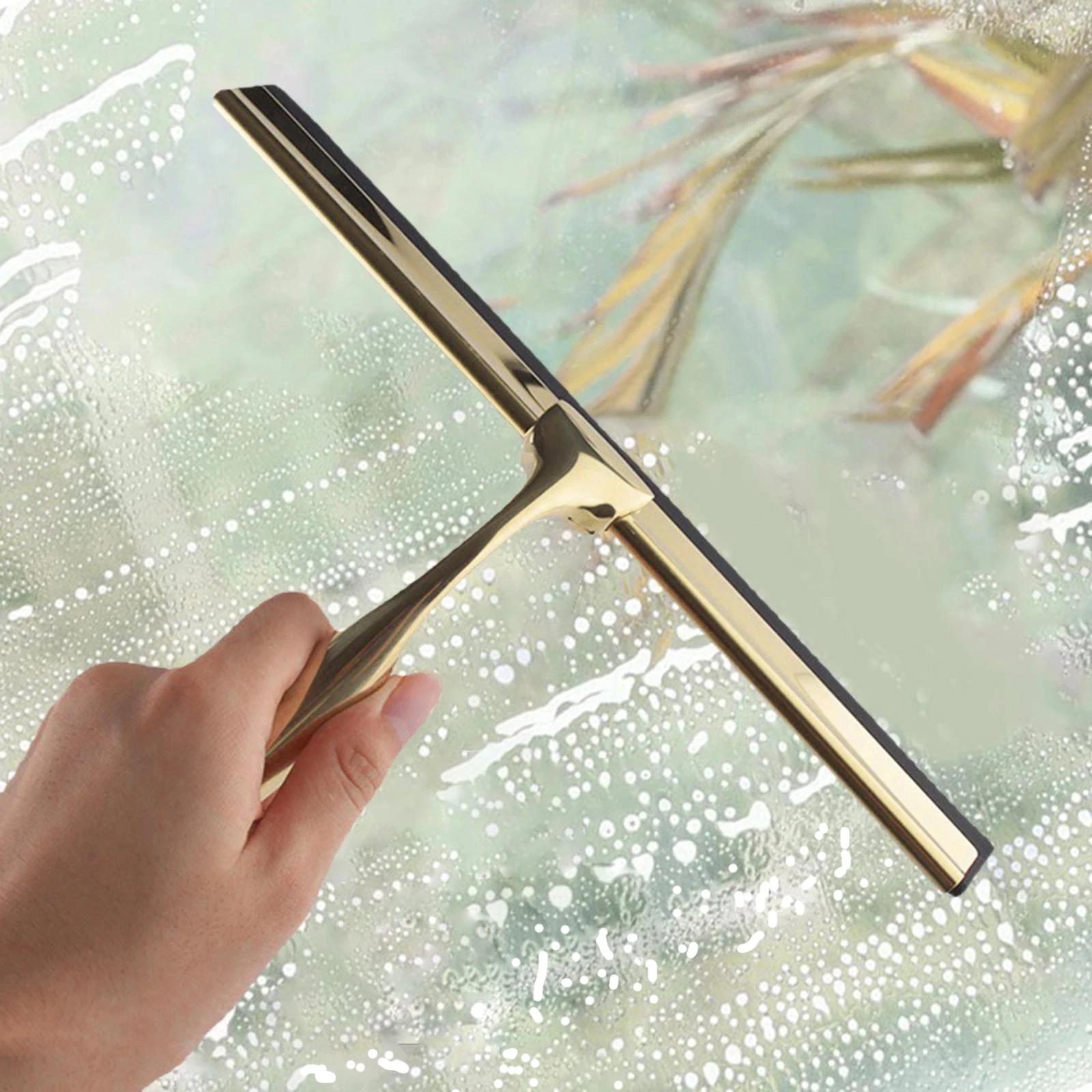 

Glass Wiper Kitchen Bar Cleaner Single Sided Silicone Scraper Bathroom Mirror Multifunctional Cleaning Tool