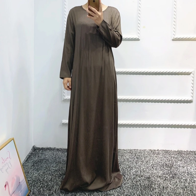 Islam Abayat Ramadan Abaya Femme Muslim Dress Ropa De Mujer Envio Gratis Vestido Solid Color Abayas for Women Dubai 2022 Turkey