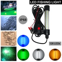 Led Submersible Fishing Lamp Outdoor Underwater AC/DC 12-24V 13w Gathering Fish Lights Multi-color With Switch Attracts Fishery