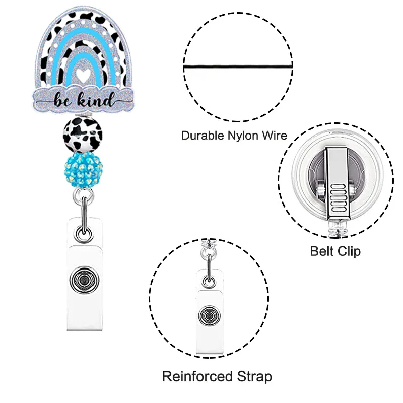 Откидной карманный держатель для бейджа с мультяшной коровой медицинских
