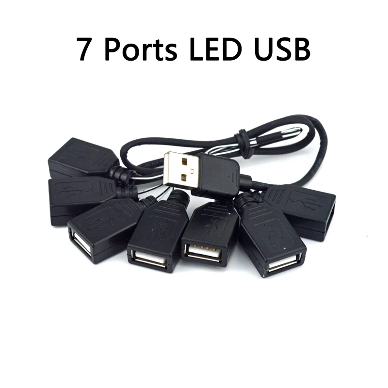 Аксессуары для светодиодного освещения черный от одного до семи USB-портов