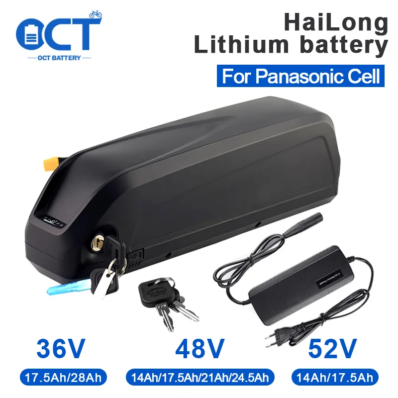 Аккумулятор для электровелосипеда Hailong Panasonic 18650 36 В 52 в 350 Ач 48 двигатель 500 Вт 750 1000