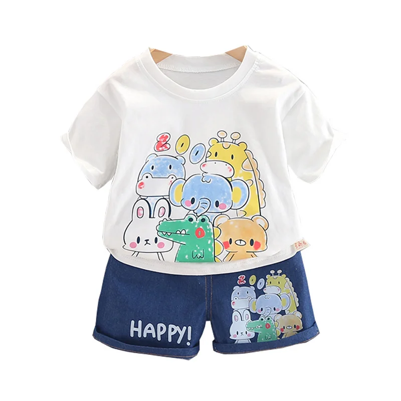 

New Summer Fashion Baby Clothes Suit Children Girls Boys Cartoon T-Shirt Shorts 2Pcs/Sets Toddler Casual Costume Kids Tracksuits