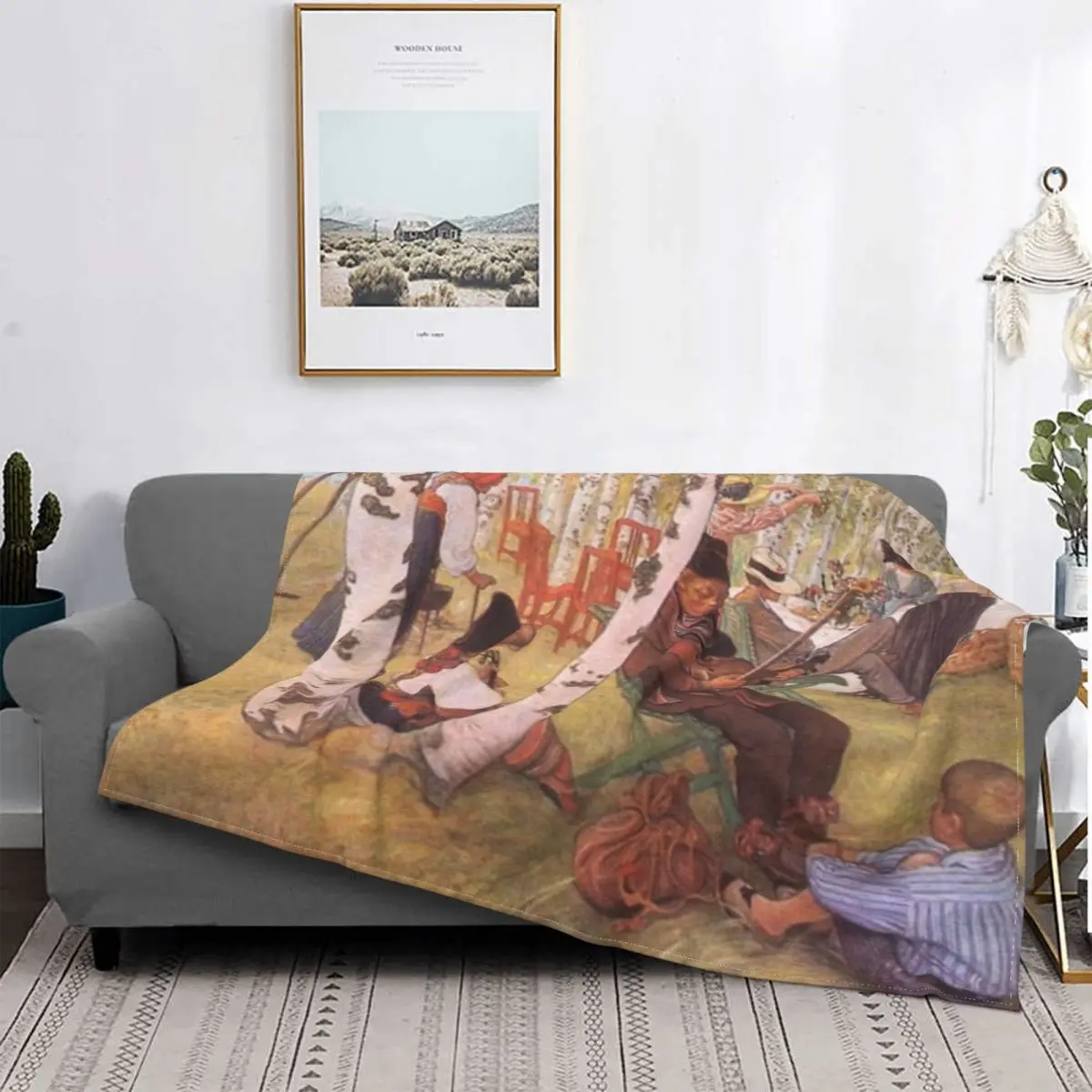 

Manta de muselina a cuadros para cama, manta con capucha para el desayuno al aire libre, de Anime