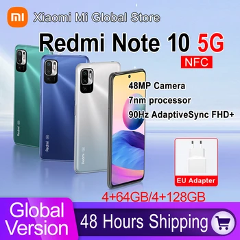 Phiên Bản Toàn Cầu Redmi Note 10 5G RAM 4GB 128GB ROM Điện Thoại Thông Minh Dimensity 700 Octa Core 48MP Camera 5000MAh NFC Điện Thoại Di Động Note10