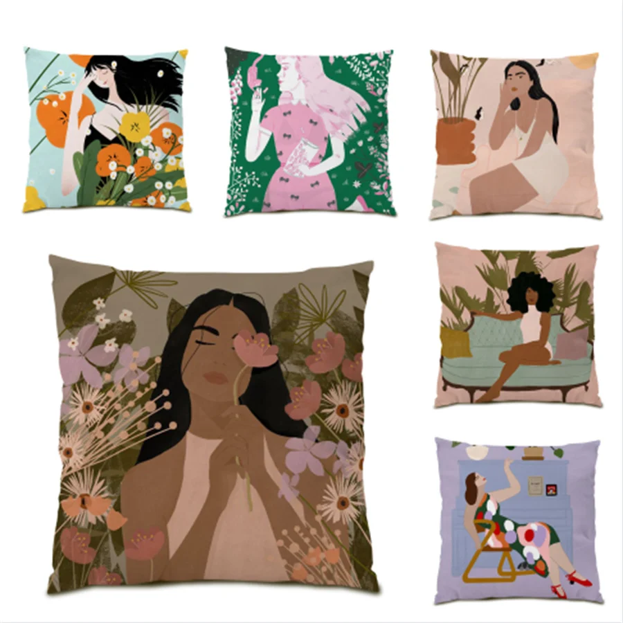 

Decorative Cushion Cover Fashion Pillowcase Polyester Linen Pillow Covers Decorative Velvet Fabric Home Nordic Style Decor E0136