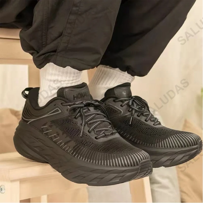 HOKA Original Men Shoes Bondi 7 Trail Running Shoes Lightweight Comfortable Casual Fitness Sneakers Road Jogging Sneakers Male