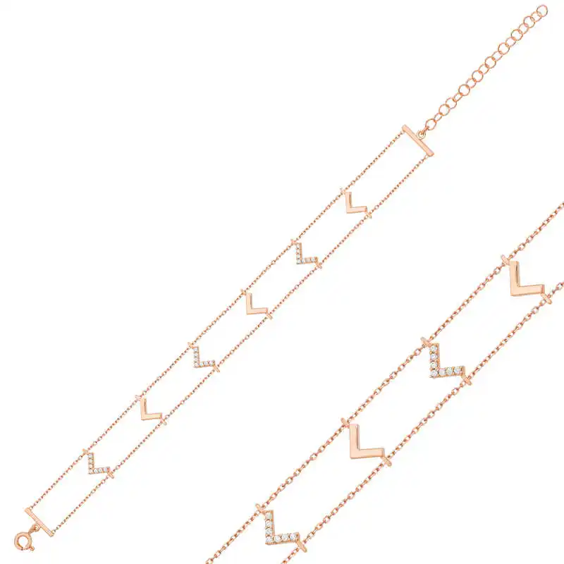 

Tevuli 925 Sterling Silver V Womens Bracelet