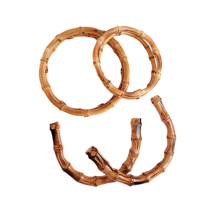 

2 шт., сменные бамбуковые ручки для сумок из смолы