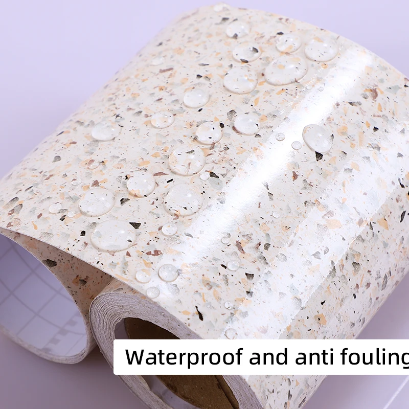 Искусственный бежевый цвет водонепроницаемые и утолщенные самоклеящиеся обои