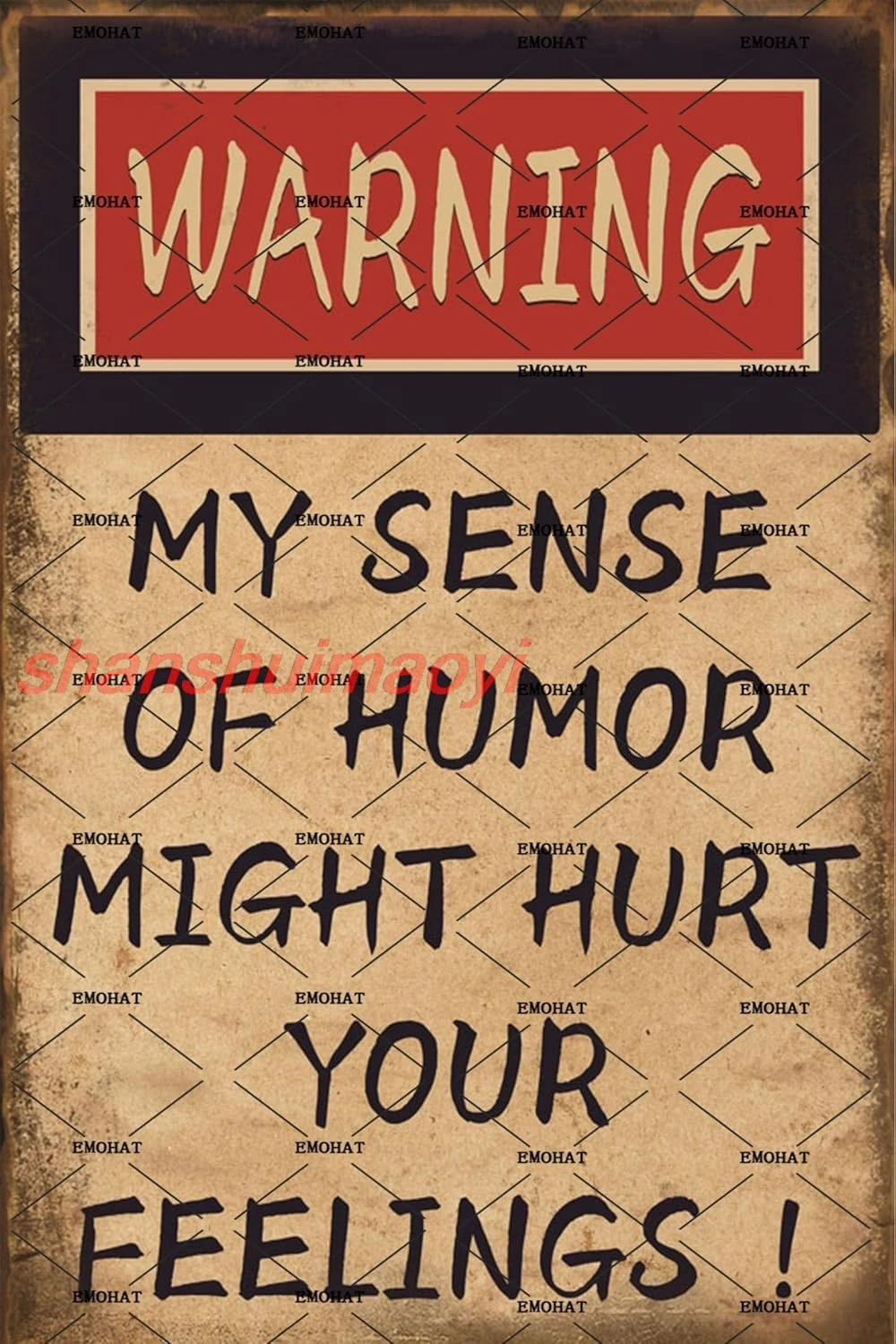 ALI EMOHAT Забавная винтажная жестяная вывеска Настенный декор Предупреждение Мое