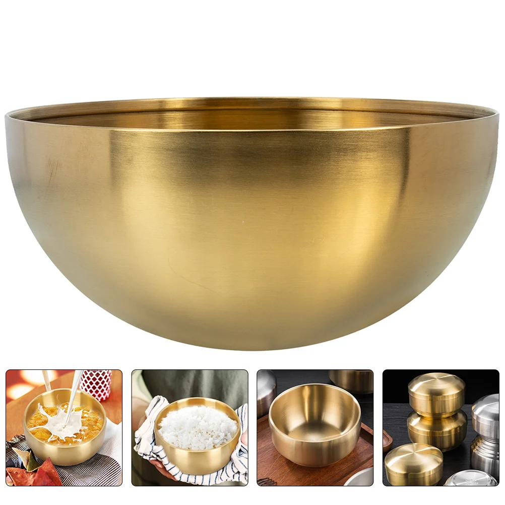 

Stainless Steel Salad Bowl Noodle Daily Use Italian Pasta Bowls Rice Japanese Reusable Mixing Household