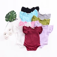 childrens clothing summer new baby multi color small flying sleeve romper