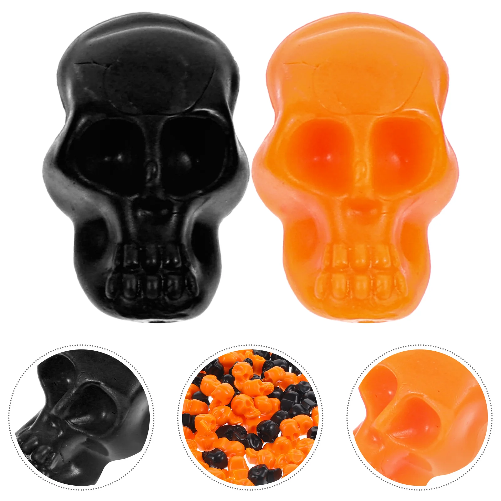 

100pcs Mini Plastic Heads Decorations Realistic Head Props