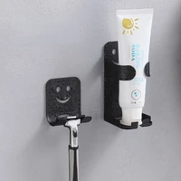punch free shaving razor holder shaving shaver toothbrush storage hook wall shelf bathroom razor rack wall bathroom accessories
