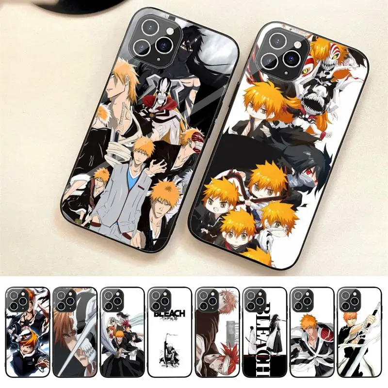 

Anime Bleach Ichigo Kurosaki Phone Case For Iphone 7 8 Plus X Xr Xs 11 12 13 14 Se2020 Mini Promax Tempered Glass Fundas