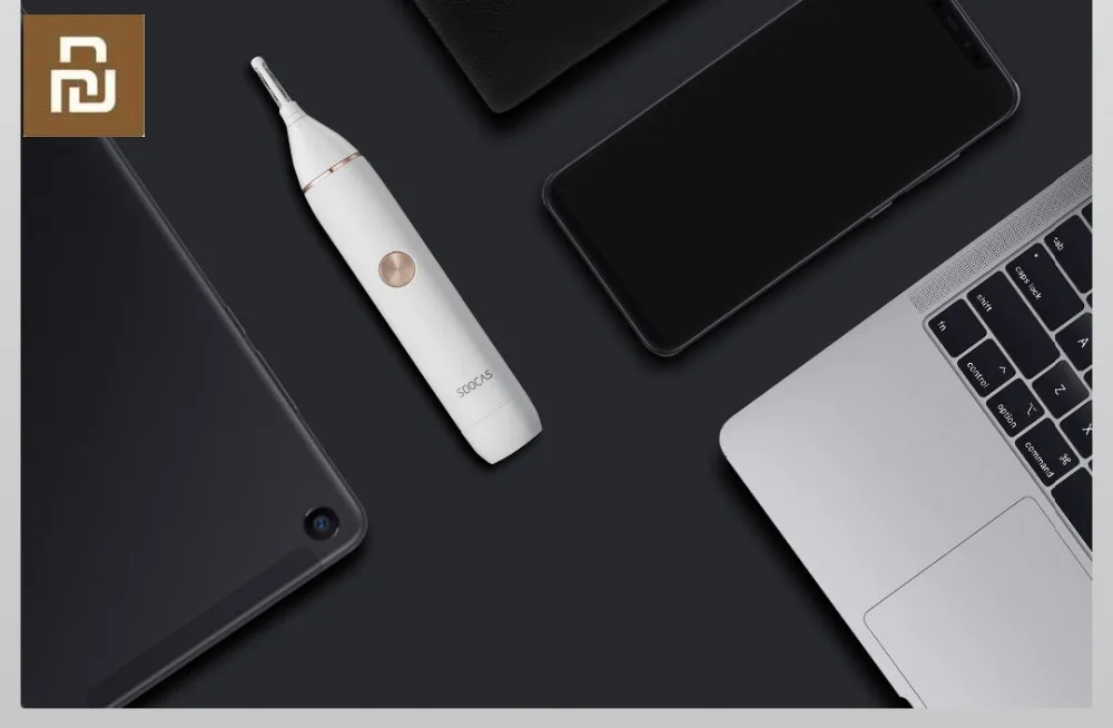 Триммер для волос в носу SOOCAS Youpin IPX5 Беспроводная Машинка стрижки бровей с острыми