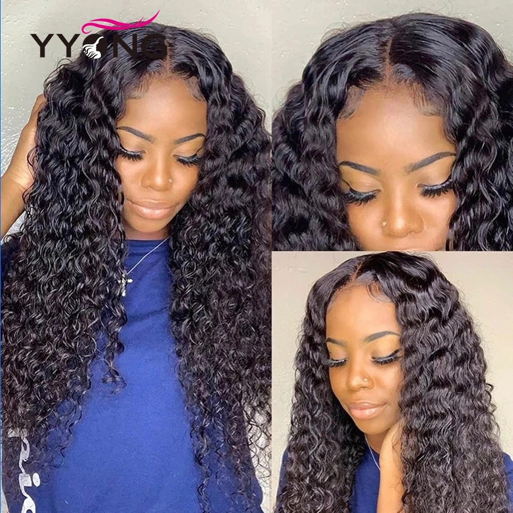 Yyong Людские Волосы С Глубокими Волнами 3 Пучка Застежкой Бразильские Плетеные 3/4