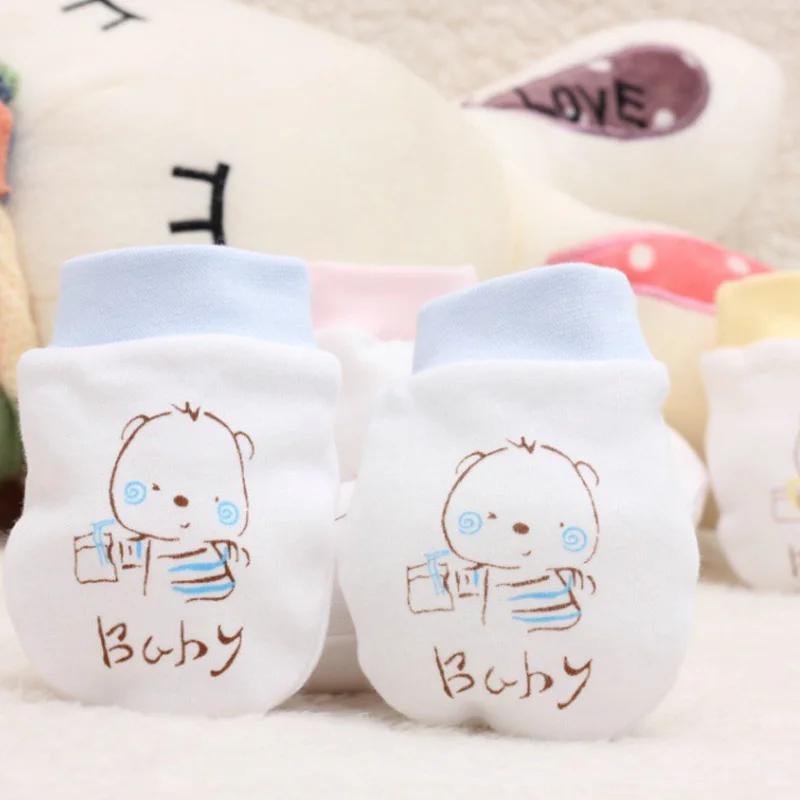 

Autumn Winter Baby Gloves 1 Pairs Cute Cartoon cotton Baby Infant Boys Girls Anti Scratch Newborn Mittens Fabric Gloves Gift