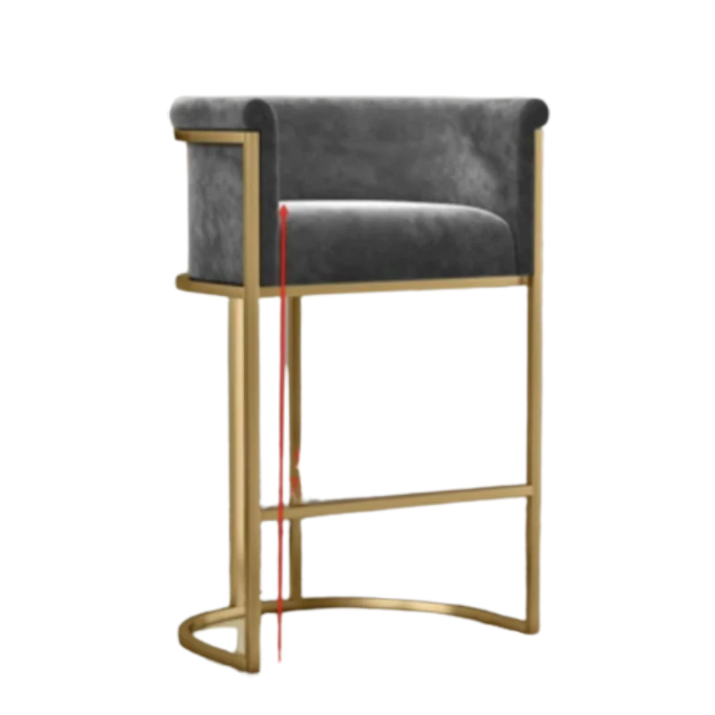 Скандинавский высокий барный стул акцент зеленый металлический столешница