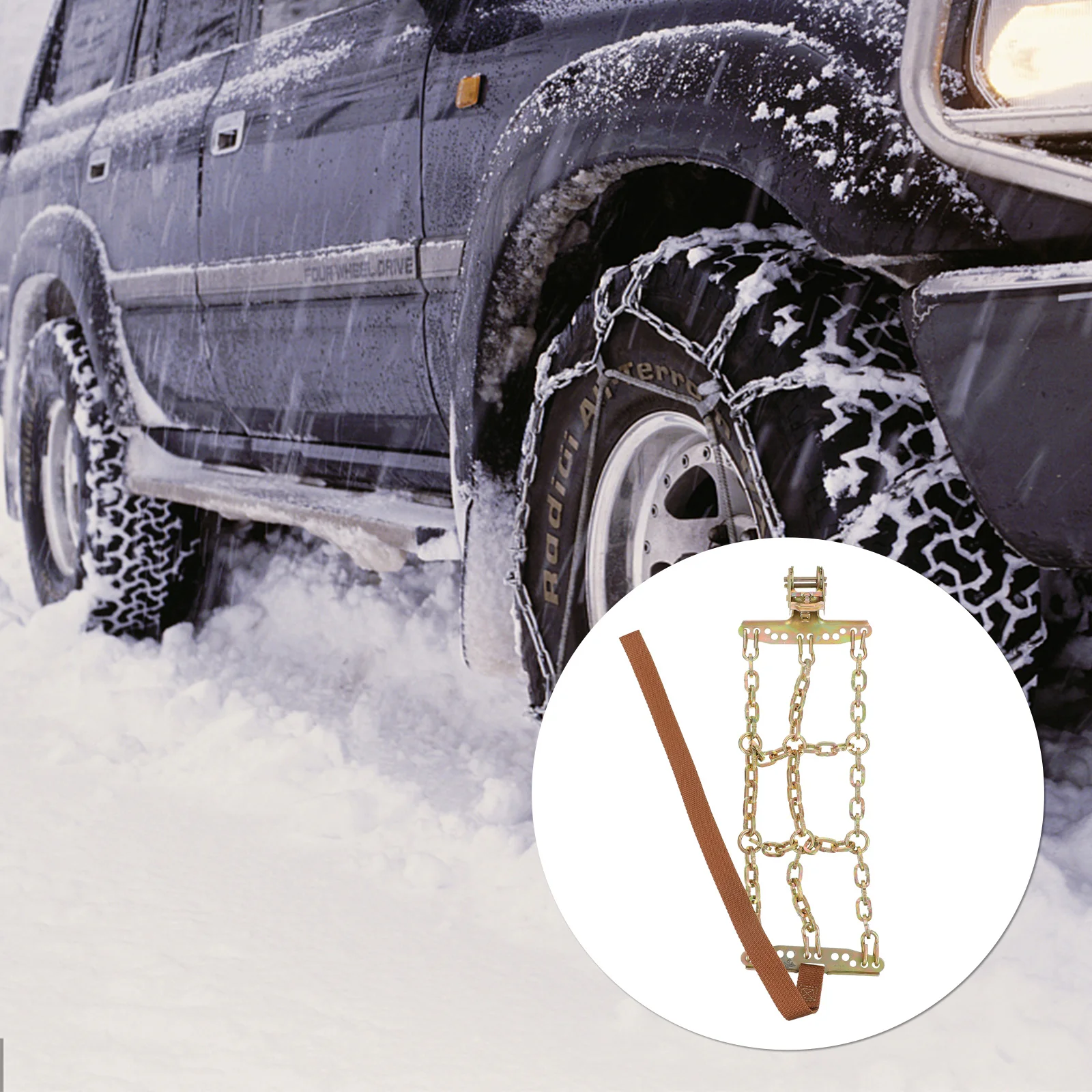 

Car Tire Chain Steel Snow Chain For Car Anti-Skid Mud Ice Snow Tire Chain