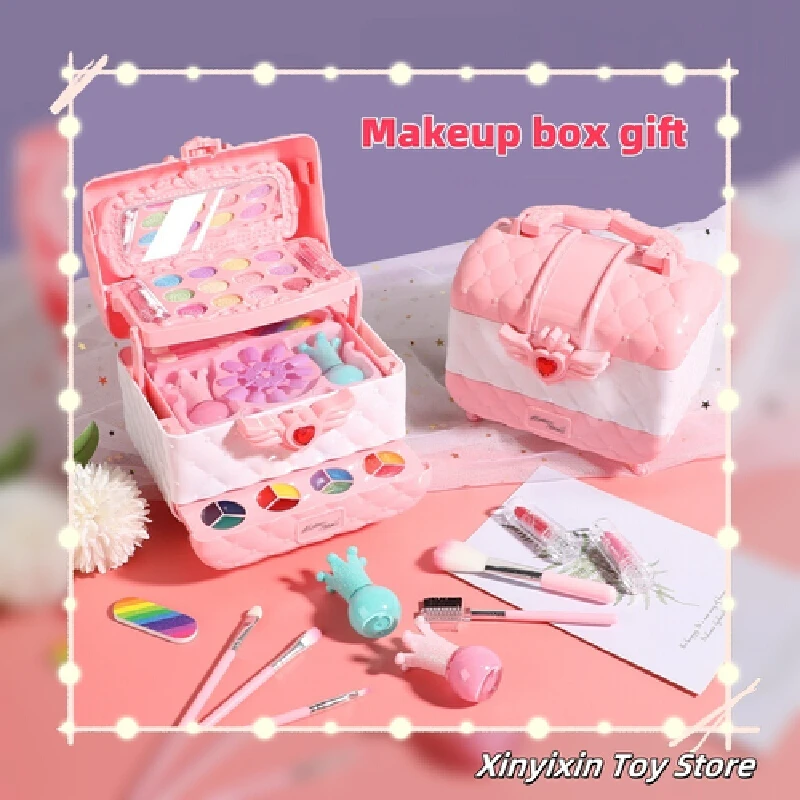 Детский набор игрушек для макияжа косметичка принцессы коробка девочек детская