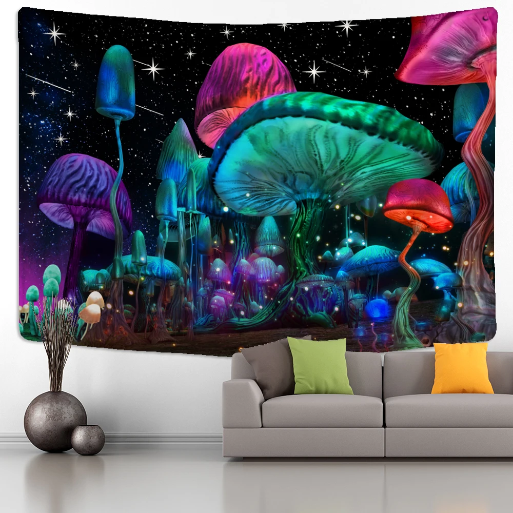 Психоделическое ночное небо звездное искусство настенное украшение в стиле бохо