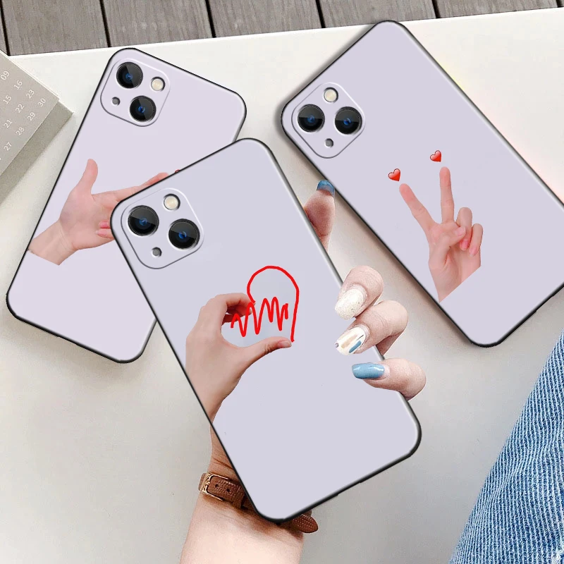 

Love Image For Apple iPhone 13 12 11 Pro 12 13 Mini X XR XS Max SE 5 6 6s 7 8 Plus Phone Case Liquid Silicon Silicone Cover