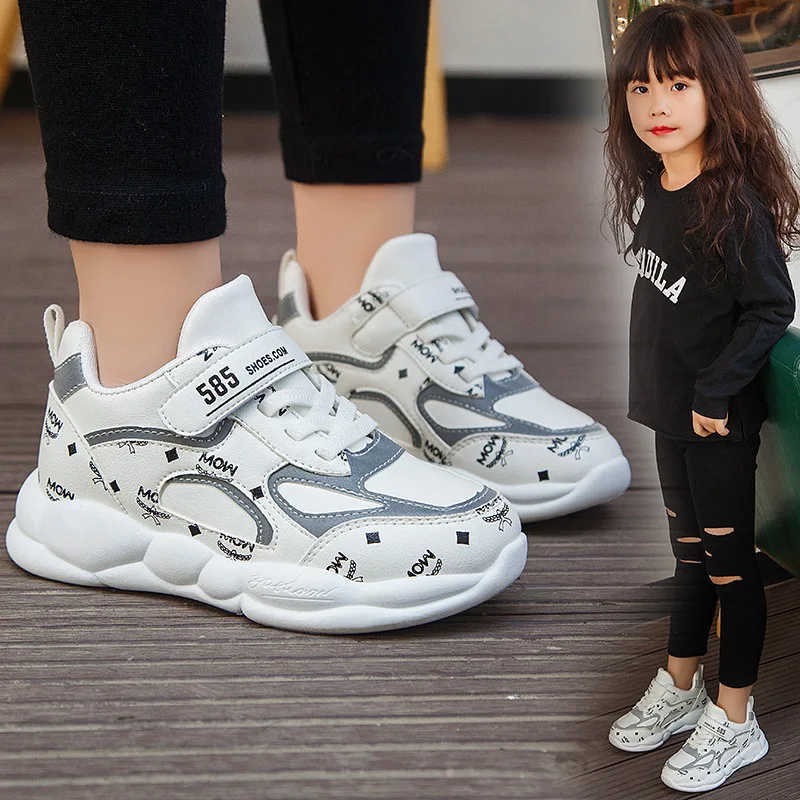 

Детская дышащая Спортивная обувь CAPSELLA для девочек, модные кроссовки, обувь для баскетбола для мальчиков, детская обувь для бега 26-37