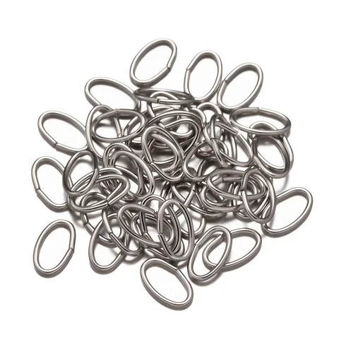 Открытые кольца из нержавеющей стали, 50 шт.