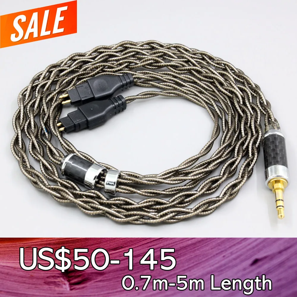 99% Pure Silver Palladium + Graphene Gold Earphone Cable For Sennheiser HD580 HD600 HD650 HDxxx HD660S HD58x HD6xx LN008191