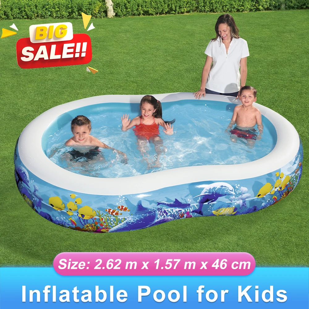 

Bestway утолщенный надувной бассейн для детей, для малышей, Детская ванна, для игр на открытом воздухе, ПВХ, прочный летний бассейн для водных ве...
