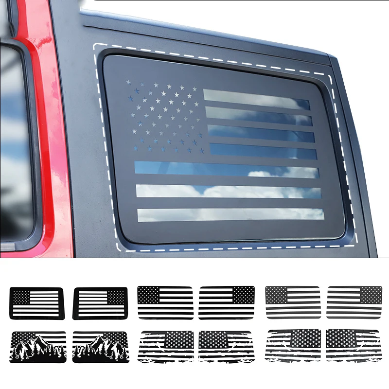 

Декоративные наклейки для заднего стекла автомобиля, американская модель, 4-дверные внешние аксессуары для Jeep Wrangler Jk Jku 2011 -2017