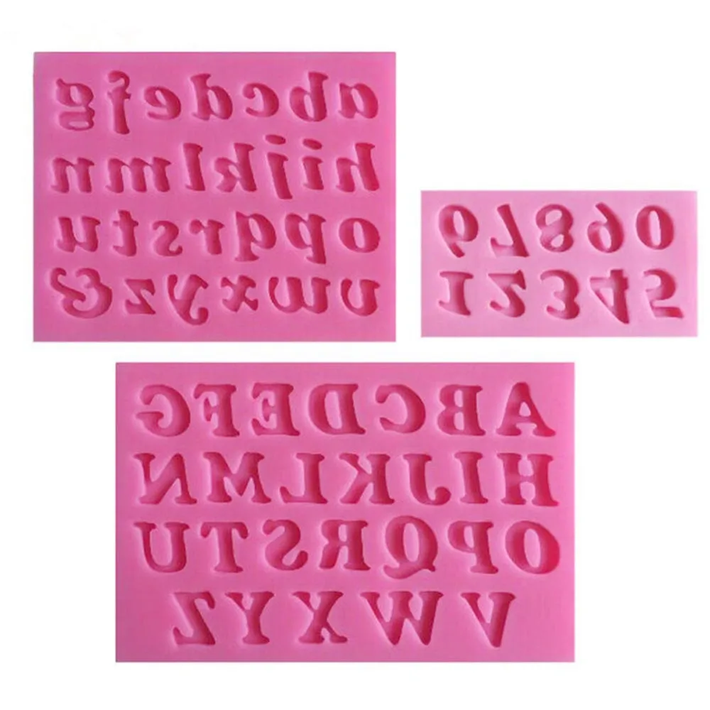 

3pcs/set Letter Number Silicone Mold Chocolate Mold Silicone Bakeware Fondant Molds Cake Decorating Tools Baking Accessories