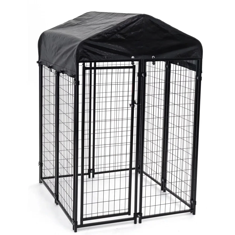 

Uptown Welded Wire Dog Kennel W/ Cover, 6'H X 4'W X 4'L