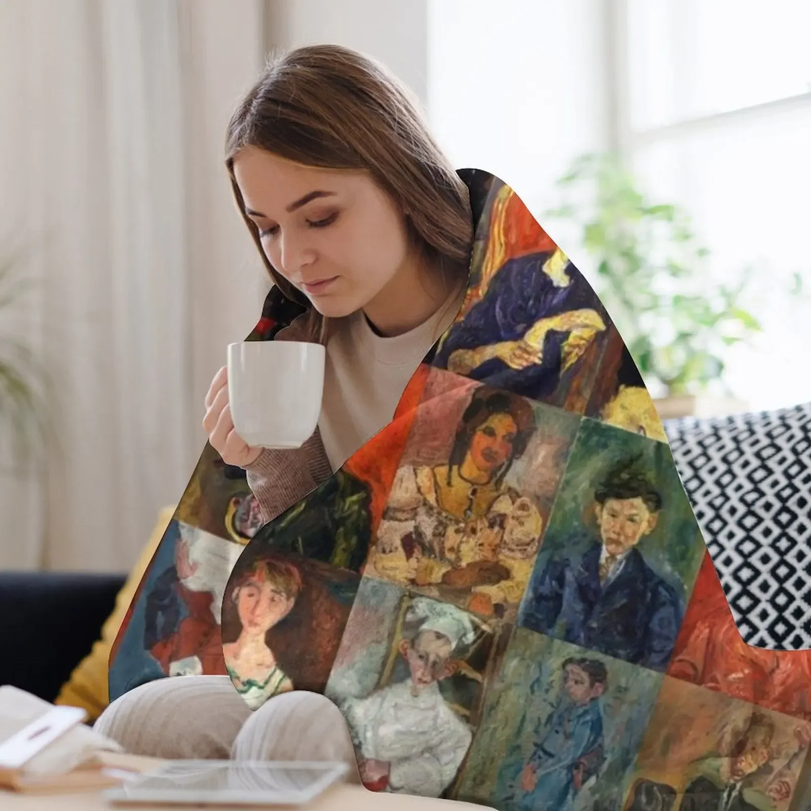 Пушистое одеяло Chaim Soutine Faces