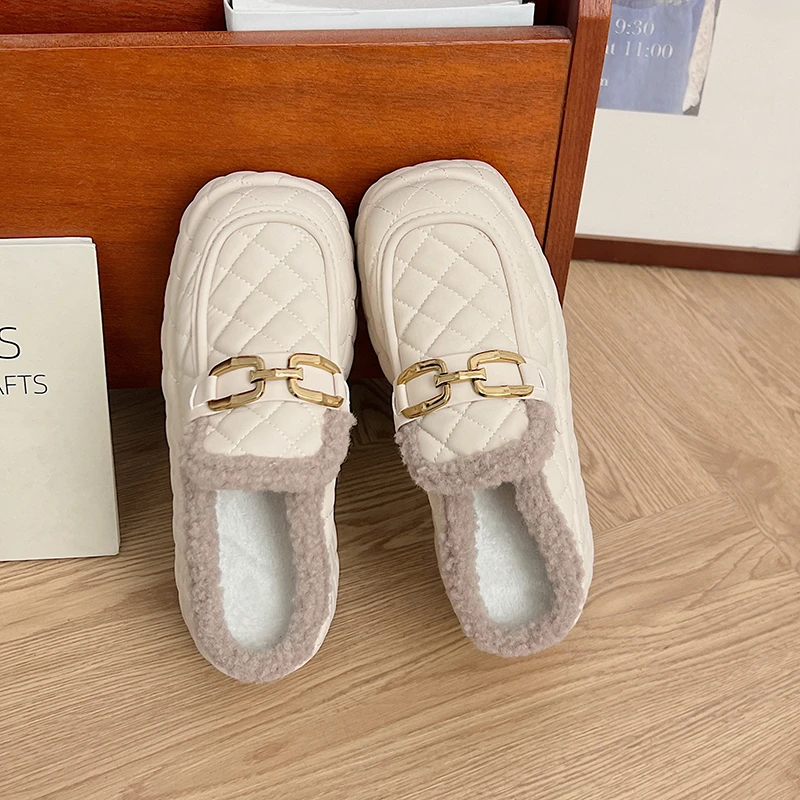 Женская обувь плюшевые тапочки для взрослых зимняя шлепанцы женские туфли на