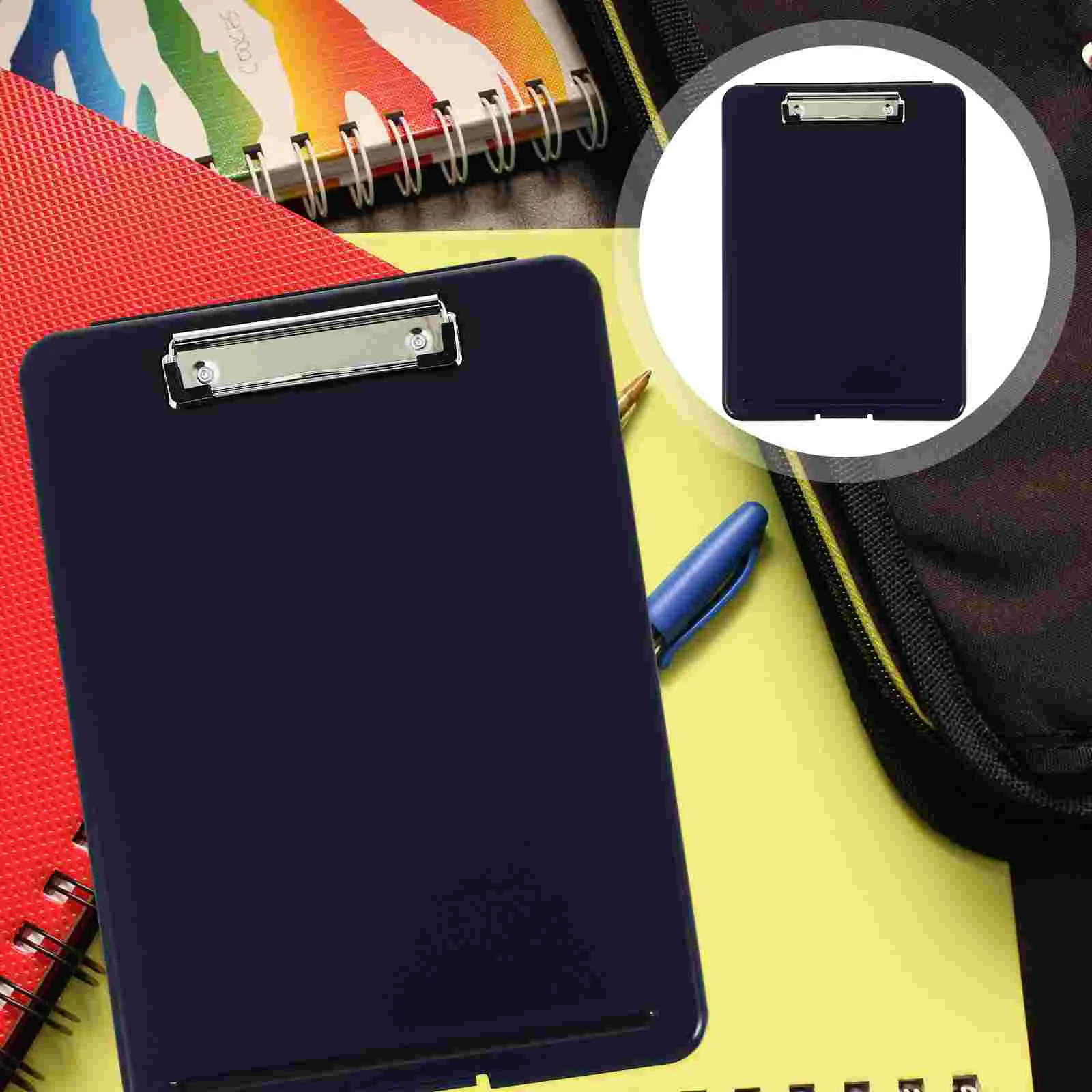 

A4 Storage Box Case: Black Clipboard Case Suitable for School Utility Industrial Office Personnel Clipboard Box