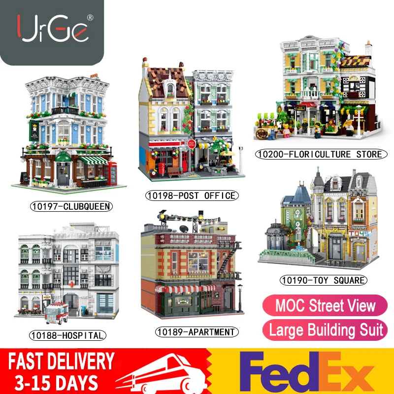 

Compatible with Lego Sets Urge Street View MOC Series Modular Garden Centre City Architecture Building Blocks Model Toys for Boy