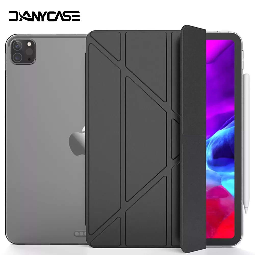 

For iPad Pro 11 2020 2021 12 9 Case Pro 12.9 Case for iPad 2018 Pro case Transparent multi fold method of rear lid