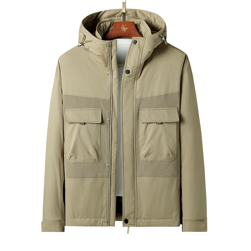 New winter white duck down jacket men and women thickening warm couple outdoor tooling parka jacket men
