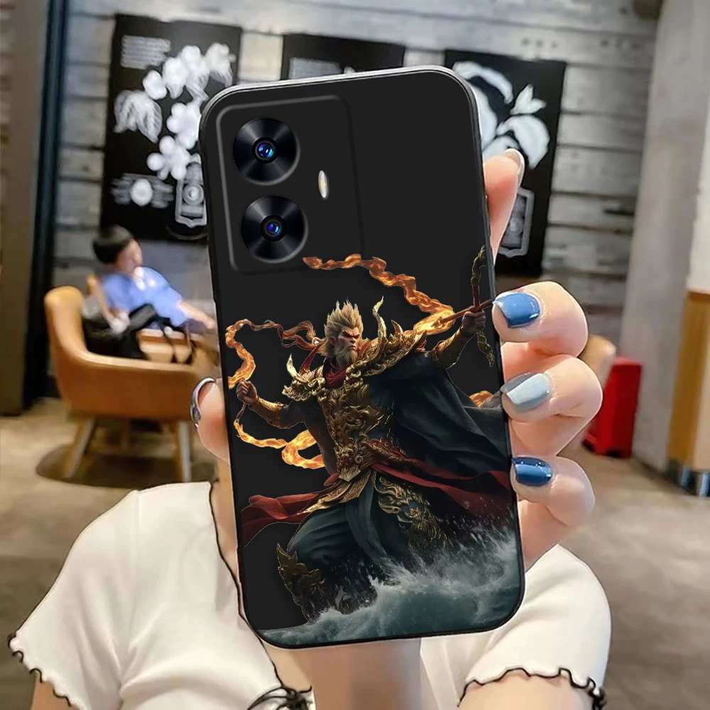 Black Myth Wukong Phone Case For Realme C65 C63 C53 C35 C55 C33 C30 C21Y C20 C12 C11 GT 2 XT NARAO 20 30 50 Funda Capa