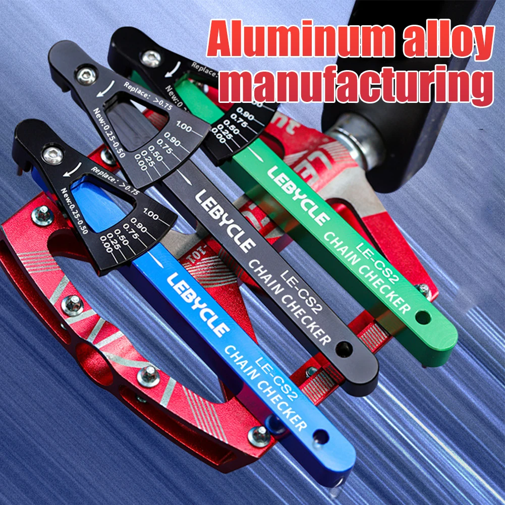 MTB Road Bike Chain Wear Indicator Tool Bicycle Chain Checker Gauge Multi-Functional Mountain Road Bike Chains Gauge Measurement