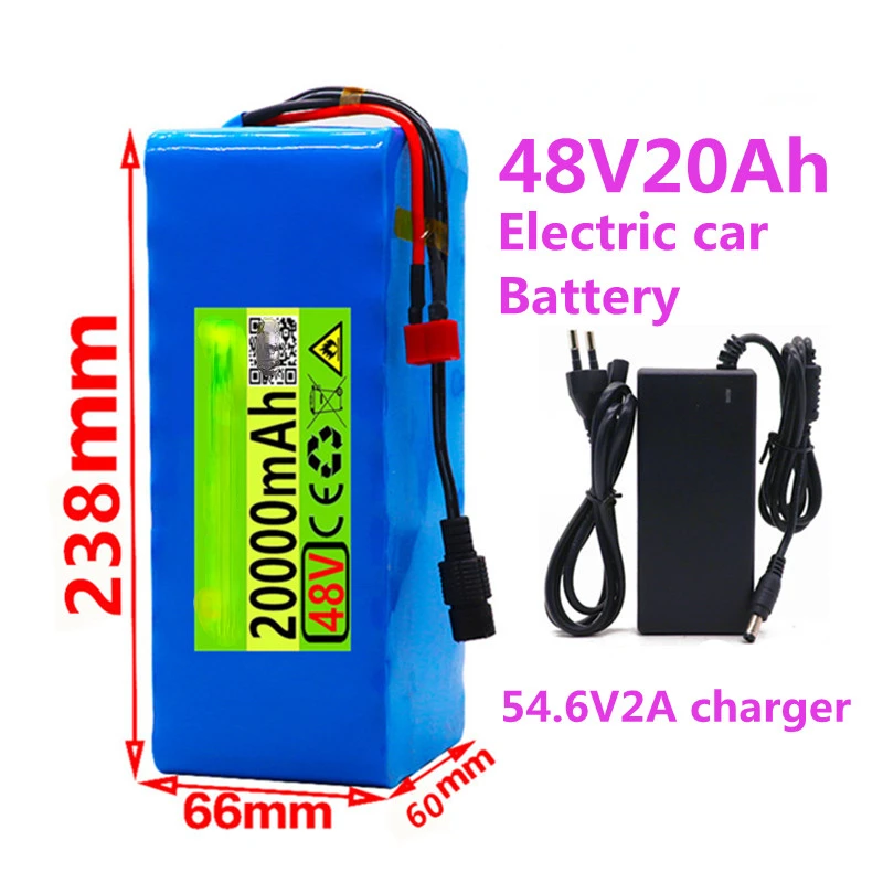 

13S3P 48V Battery Pack Elektrische Scooter 800W Electric Bicycle 18650 Lithium Ion Rechargeable Batteries BMS+54.6V Charger