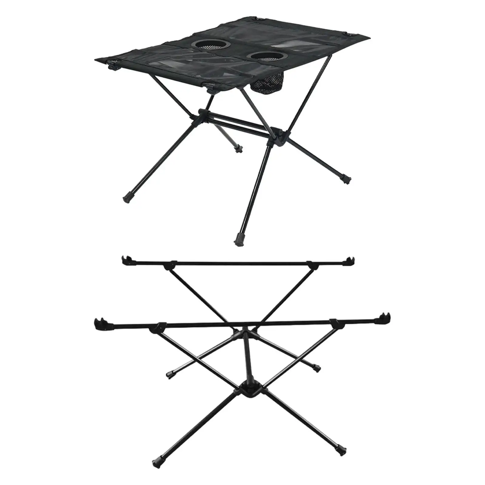 

Foldable Camping Table Desk with Storage Bag Table Bracket Lightweight Furniture Retractable for Picnic Backyard Patio BBQ Beach